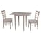 International Concepts Rectangle Small Dual Drop Leaf Table, 2 Chairs, Gray Taupe, 20.6 in W, 36 in L, 29 in H, Wood K09-2236D-C617-2 - alternate 1